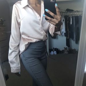 Oversized silk shirt